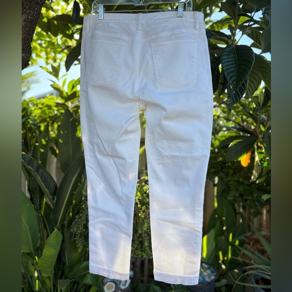 Talbots White Flawless Five-Pocket Pants with Nautical Button | Size 12 - Picture 3 of 7